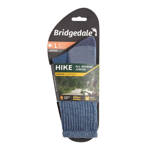 Bridgedale - Skarpety Hike Junior All Season Merino Comfort Boot storm blue