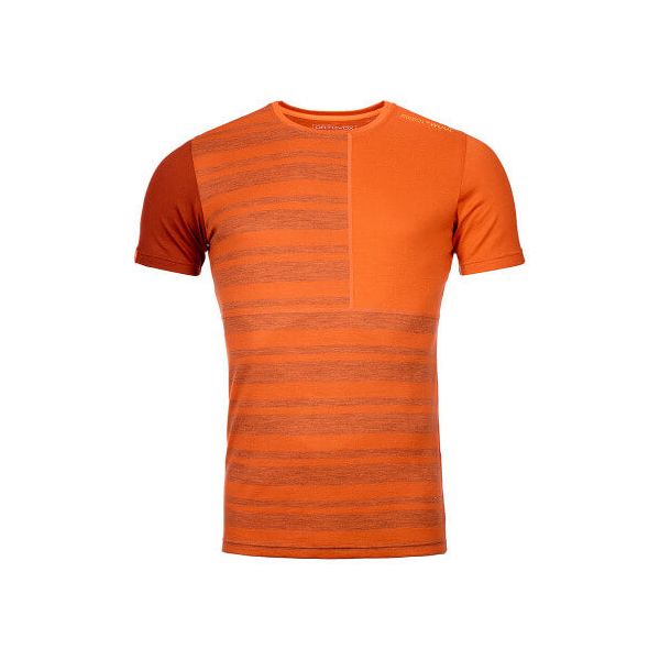 Ortovox - Koszulka męska 185 Rock'N'Wool Short Sleeve desert orange