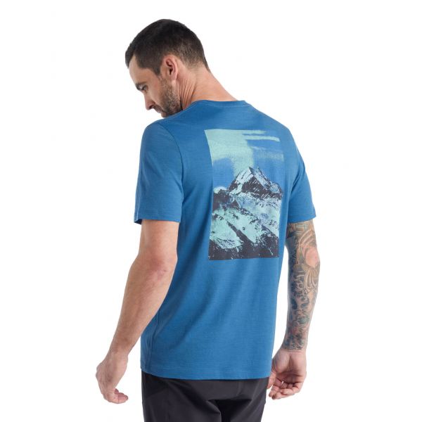Icebreaker - Koszulka męska merino M Tech Lite II SS Tee South Alp Azul