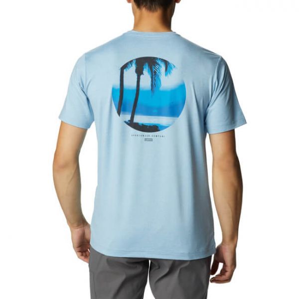 Columbia -T-shirt męski Tech Trail Graphic Tee Jet Stream Heather