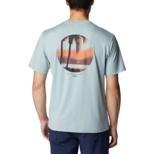 Columbia -T-shirt męski Tech Trail Graphic Tee Niagara