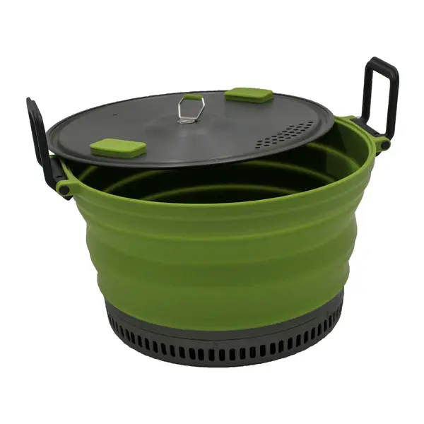 GSI Outdoors - Składany garnek Escape HS 3l Pot green dla miłośników minimalistycznych rozwiązań na kempingu