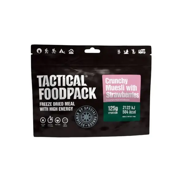 Liofilizat Tactical Foodpack - Chrupiące musli z truskawkami 275 g