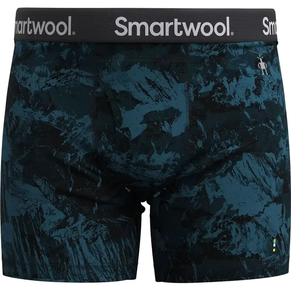 Smartwool bokserki męskie Merino Print Boxer Brief - Twilight Blue Mountain, Rozmiar: XL