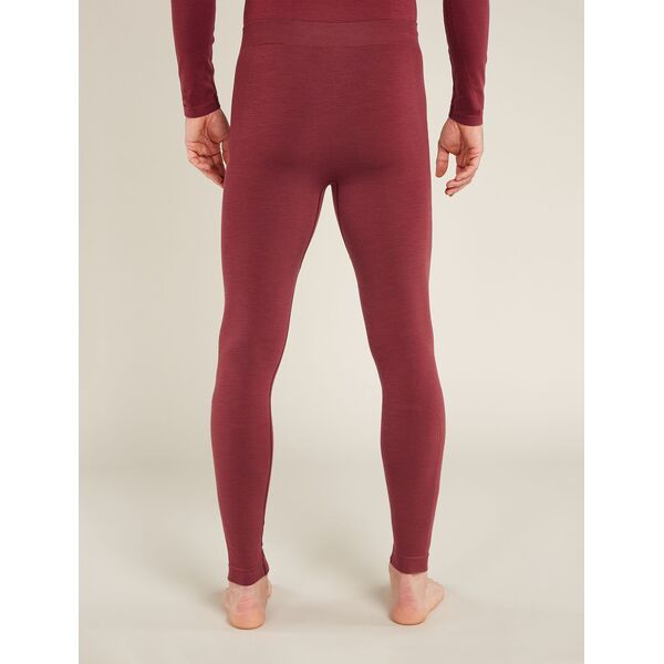 Icebreaker - Legginsy męskie bezszwowe z mieszanki wełny merino 260 ZoneKnit - port, Rozmiar: L, 2 zdjęcie