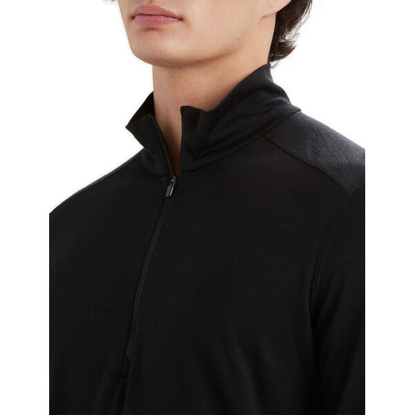 Icebreaker - Koszulka męska merino 200 Oasis LS Half Zip - Black, Rozmiar: XL, 3 zdjęcie