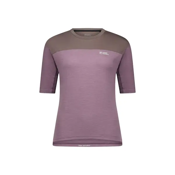 Mons Royale - Koszulka damska Diversion Merino Bike Jersey Short Sleeve - Mauve / Iron, Rozmiar: XS