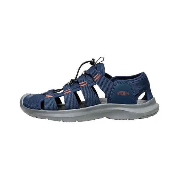 Keen sandały zabudowane męskie Seanik H2  - Naval Academy / Gold Flame, Rozmiar: 42, 5 zdjęcie