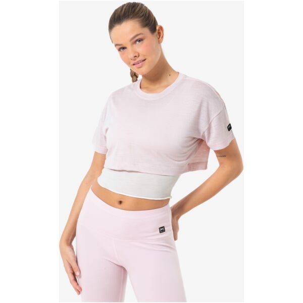 Super.Natural koszulka damska Crop Losee Tee - orchid ice / fresh white, Rozmiar: S, 3 zdjęcie