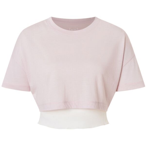 Super.Natural koszulka damska Crop Losee Tee - orchid ice / fresh white, Rozmiar: S