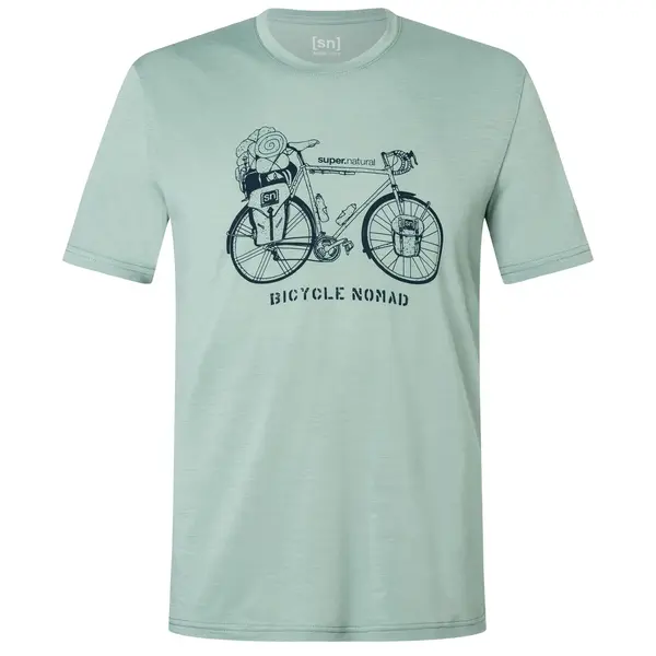 Super.Natural T-shirt męski Bicycle Nomad Tee - chinois green / blueberry, Rozmiar: XL