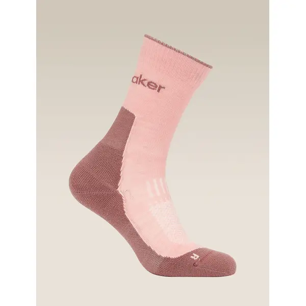 Icebreaker skarpetki merino damskie W Hike+ Light Crew  - Blush / Summit, Rozmiar: M (38-40)