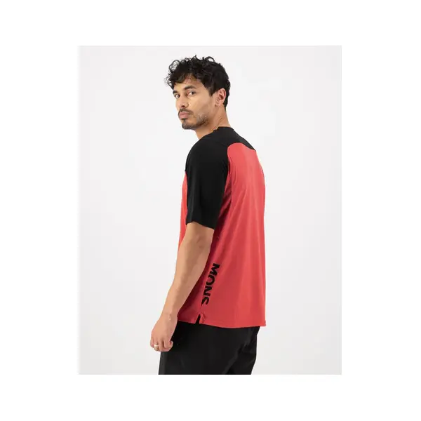 Mons Royale - T-shirt męski Diversion Merino Bike Jersey SS - Cranberry / Black, Rozmiar: XL, 3 zdjęcie