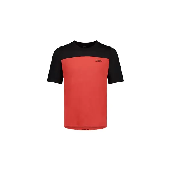 Mons Royale - T-shirt męski Diversion Merino Bike Jersey SS - Cranberry / Black, Rozmiar: XL
