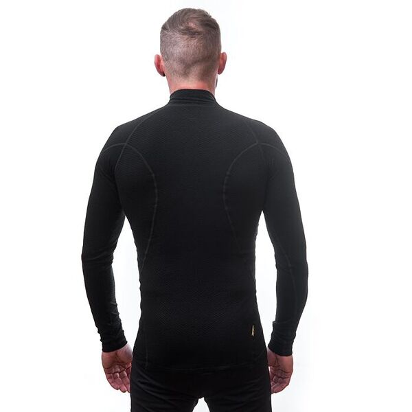 Sensor - Koszulka męska Merino DF Tee Long Sleeve ZIP Man -  Black, Rozmiar: L, 4 zdjęcie