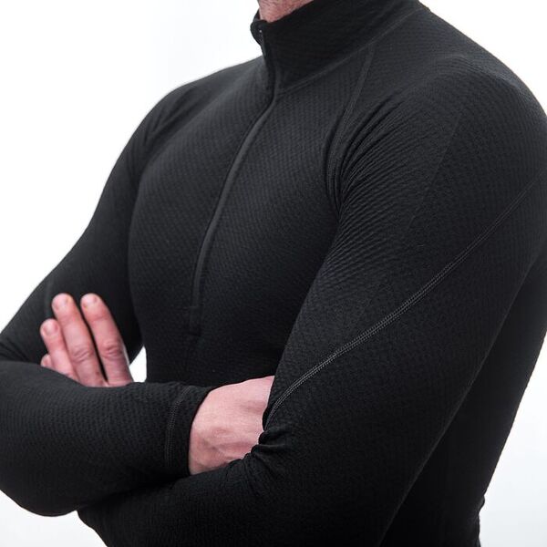 Sensor - Koszulka męska Merino DF Tee Long Sleeve ZIP Man -  Black, Rozmiar: L, 5 zdjęcie