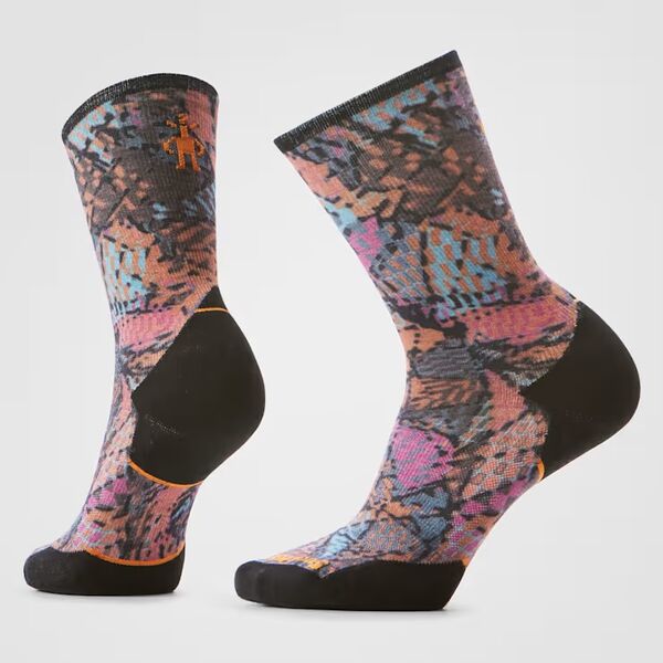 Smartwool skarpety damskie W Trail Run Targeted Cushion Triangle Prism Print Crew Socks - garden pink, Rozmiar: M (38-41)