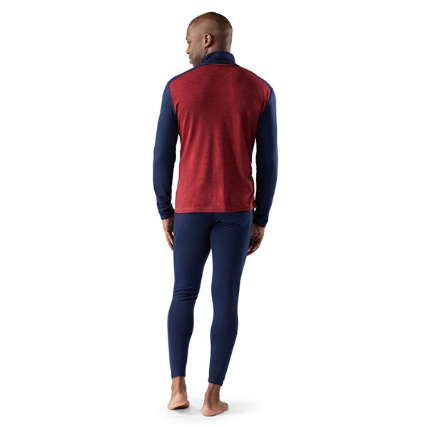 Smartwool koszulka męska M'S Classic Thermal Merino Base Layer 1/4 Zip - deep navy / currant heather, Rozmiar: XL, 2 zdjęcie