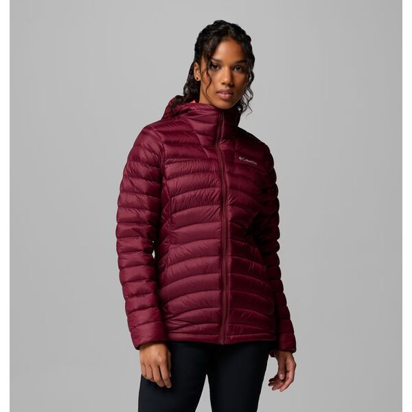 Columbia kurtka puchowa damska Corelite Down Hooded Jacket - Rich Wine, Rozmiar: L