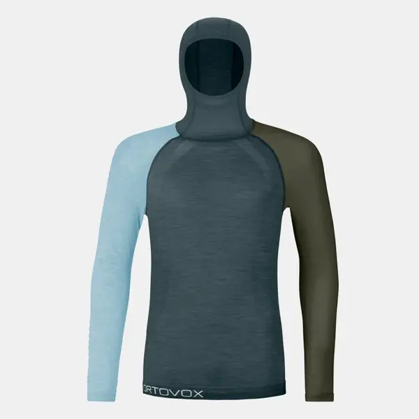 Ortovox męska koszulka termoaktywna z kapturem 120 COMP LIGHT HOODY M dark arctic grey, Kolor: szary, Rozmiar: L