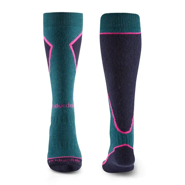 Bridgedale skarpety narciarskie damskie Ski Midweight Plus Lady - petrol/navy, Rozmiar: M (38-40), 2 zdjęcie