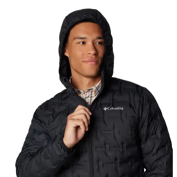 Columbia - Kurtka puchowa męska Delta Ridge II Down Hooded Jacket - Black, Rozmiar: L, 4 zdjęcie