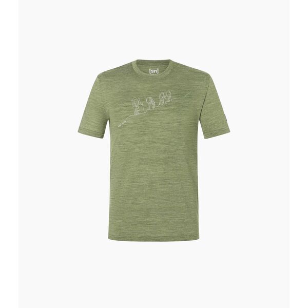 Super.Natural T-shirt męski M Hiking Tee - leaf melange / feather gray, Rozmiar: XL, 4 zdjęcie