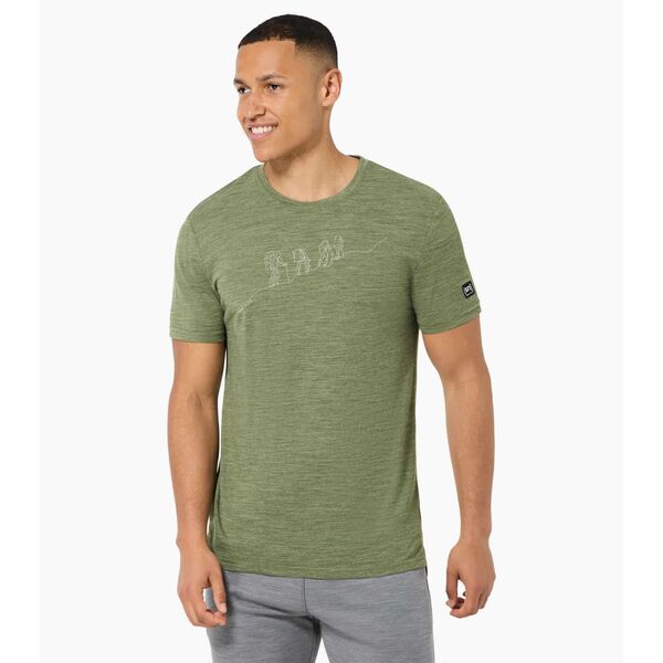 Super.Natural T-shirt męski M Hiking Tee - leaf melange / feather gray, Rozmiar: XL