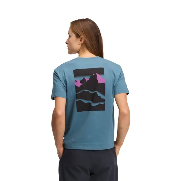 Black Diamond - T-shirt damski W MOUNTAINSCAPE SS TEE - Creek Blue, Rozmiar: L, 4 zdjęcie
