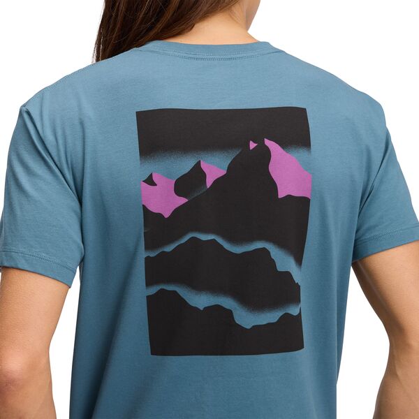Black Diamond - T-shirt damski W MOUNTAINSCAPE SS TEE - Creek Blue, Rozmiar: S, 5 zdjęcie