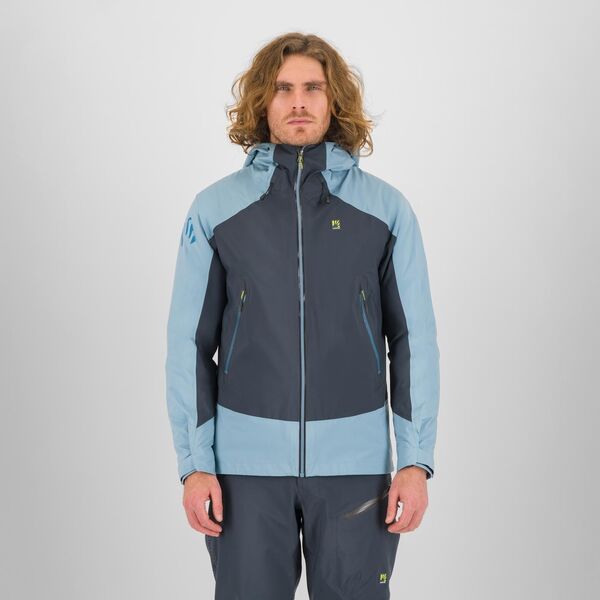 Karpos - Kurtka membranowa męska Storm Evo Jacket - Woodland Grey / Storm Blue, Rozmiar: M