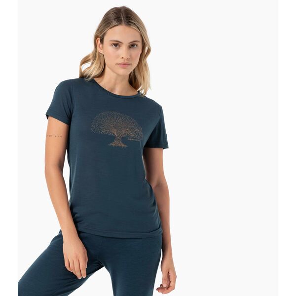 Super.Natural koszulka damska merino Tree of Knowledge Tee - blueberry / copper, Rozmiar: L, 3 zdjęcie