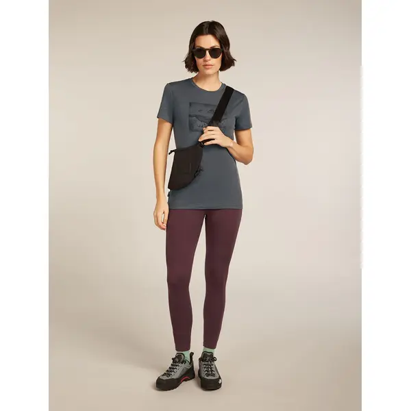 Icebreaker - Koszulka damska merino W 150 Tech Lite III SS Tee Terrain - Obsidian, Rozmiar: M, 4 zdjęcie