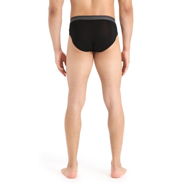 Icebreaker  slipy męskie z wełny merino Anatomica Briefs - Black, Rozmiar: XL, 3 zdjęcie