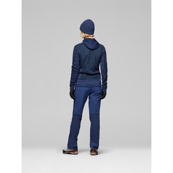 Norrona - Damska bluza hybrydowa falketind Alpha 120 Zip Hood Indigo Night, Rozmiar: M, 3 zdjęcie