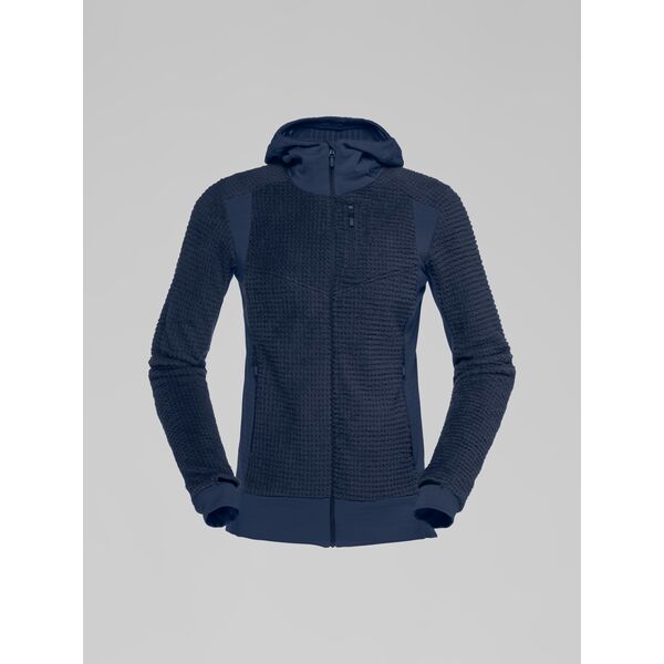 Norrona - Damska bluza hybrydowa falketind Alpha 120 Zip Hood Indigo Night, Rozmiar: M