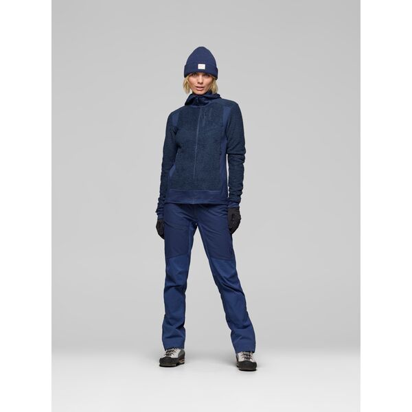 Norrona - Damska bluza hybrydowa falketind Alpha 120 Zip Hood Indigo Night, Rozmiar: S, 2 zdjęcie