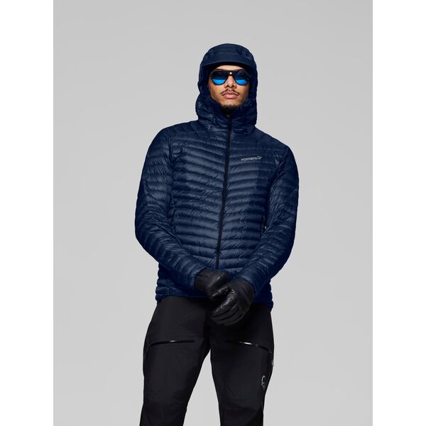 Norrona - Męska kurtka puchowa trollveggen down800 super light Hood Indigo Night, Rozmiar: S, 4 zdjęcie
