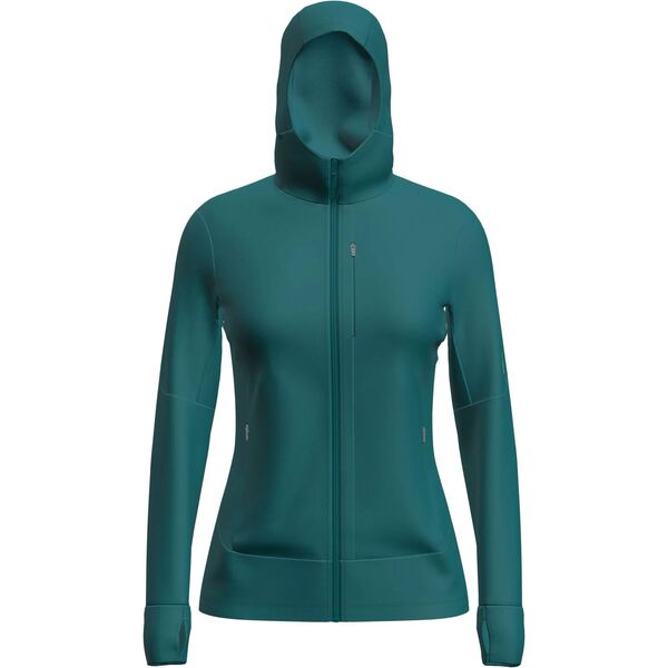 Icebreaker bluza damska z kapturem Merino 260 Quantum IV LS Zip Hoodie - Tidal Teal, Rozmiar: L