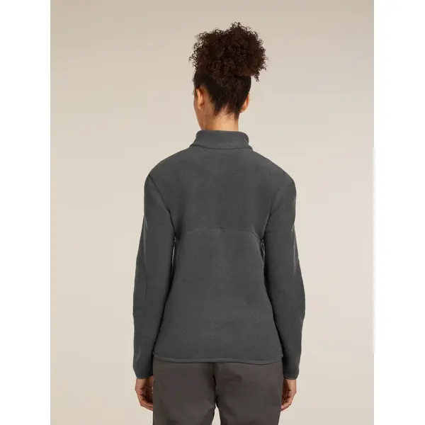 Icebreaker - Ciepła bluza damska z domieszką wełny merino W M 800 Clas Pile LSZip OBSIDIAN, Rozmiar: XL, 2 zdjęcie