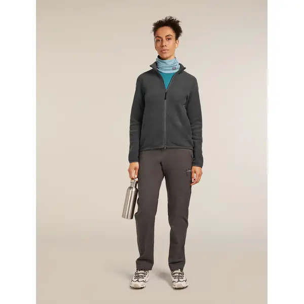 Icebreaker - Ciepła bluza damska z domieszką wełny merino W M 800 Clas Pile LSZip OBSIDIAN, Rozmiar: XL, 4 zdjęcie