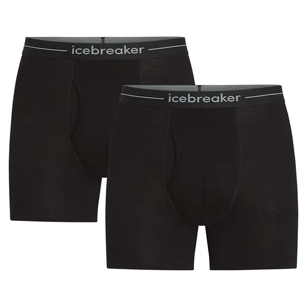 Icebreaker bokserki męskie z wełny merino Anatomica Boxers  (2-pak)- black, Rozmiar: M