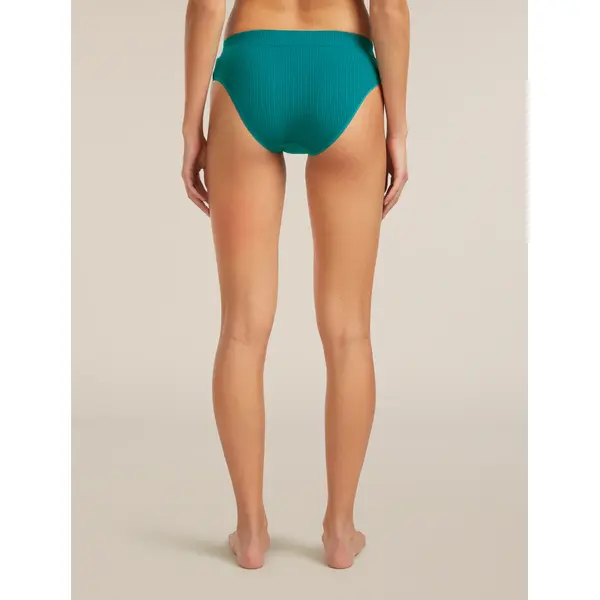 Icebreaker figi damskie W Merino Rib Lotus Hipster - Tidal Teal, Rozmiar: XL, 2 zdjęcie