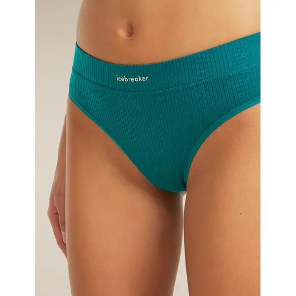 Icebreaker figi damskie W Merino Rib Lotus Hipster - Tidal Teal, Rozmiar: S, 4 zdjęcie