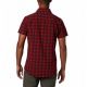 Columbia - Koszula męska Triple Canyon SS Shirt Mountain Red Mini Tonal Plaid