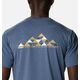 Columbia -T-shirt męski Tech Trail Graphic Tee Dark Mountain Heather Summits 7 Graphic