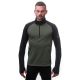 Sensor - Bluza męska z krótkim zamkiem Coolmax Thermo sweat shirt Man olive / black