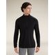 Icebreaker - Koszulka męska merino 200 Oasis LS Half Zip - Black, Rozmiar: XL